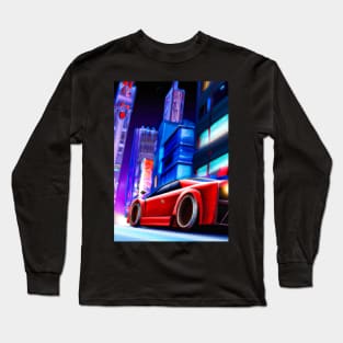 Sports car in Big City Long Sleeve T-Shirt